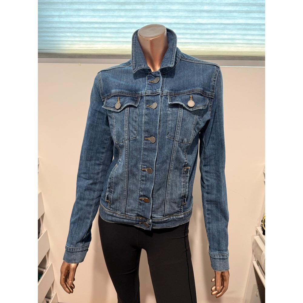 Articles of Society Los Angeles Womens Preppy Denim Jacket Medium Wash Cowboy/S